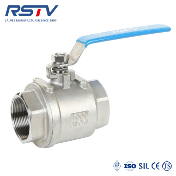 2PC Stainless Steel Floating Screwed 1000WOG Ball Valve